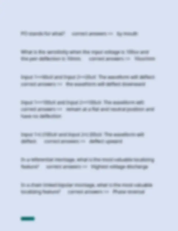 EEG Registry Exam Study Guide: ASET Review Questions and Answers EEG Registry Exam Study Guide: ASET Review Questions and Answers