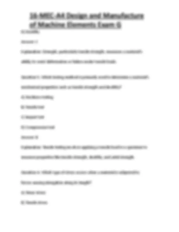 16-MEC-A4 Design and Manufacture of Machine Elements Exam G | Exams ...