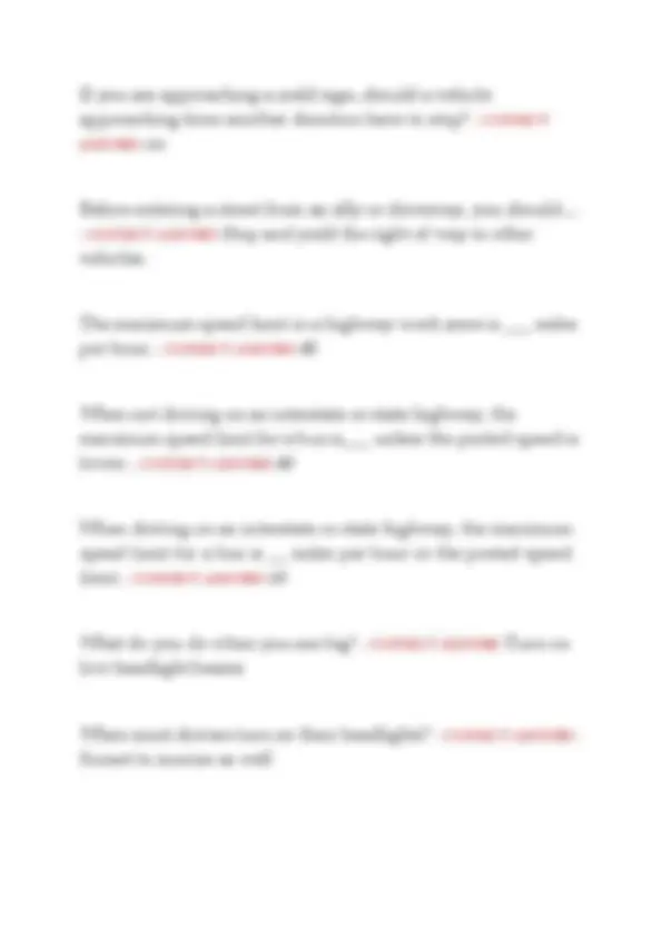 DRIVERS ED PRACTICE ACTUAL EXAM QUESTIONS AND ANSWERS LATEST UPDATED ...