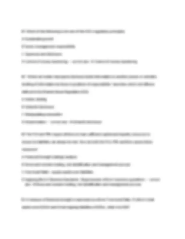 Example Questions For R01 Exam Financial Services Regulation R01 Mock Exam 2025 | Exams Finance | Docsity