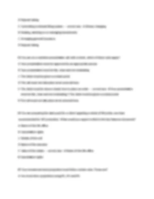 Example Questions For R01 Exam Financial Services Regulation R01 Mock Exam 2025 | Exams Finance | Docsity