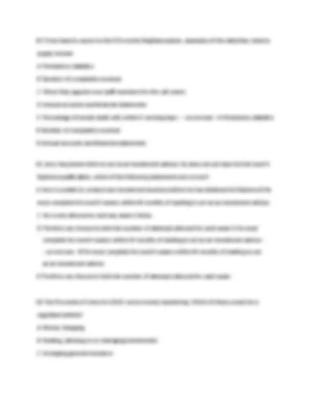 Example Questions For R01 Exam Financial Services Regulation R01 Mock Exam 2025 | Exams Finance | Docsity