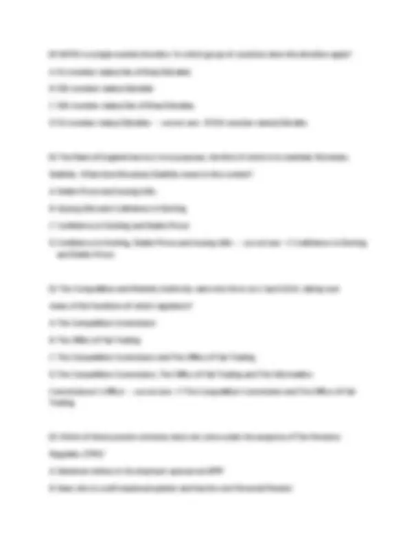 Example Questions For R01 Exam Financial Services Regulation R01 Mock Exam 2025 | Exams Finance | Docsity