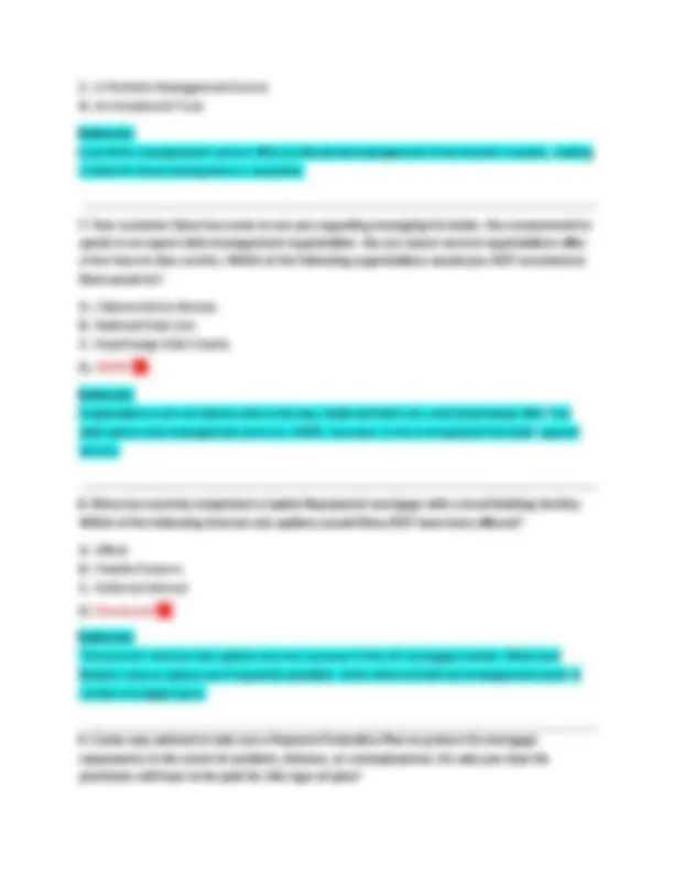 Example Questions For R01 Exam Financial Services Regulation R01 Mock Exam 2025 | Exams Finance | Docsity