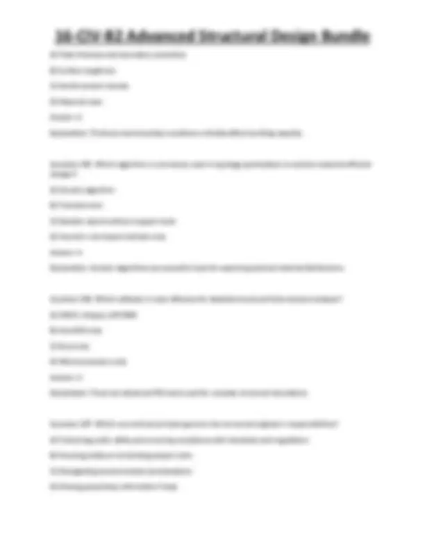 16-CIV-B2 Advanced Structural Design Bundle | Exams Technology | Docsity