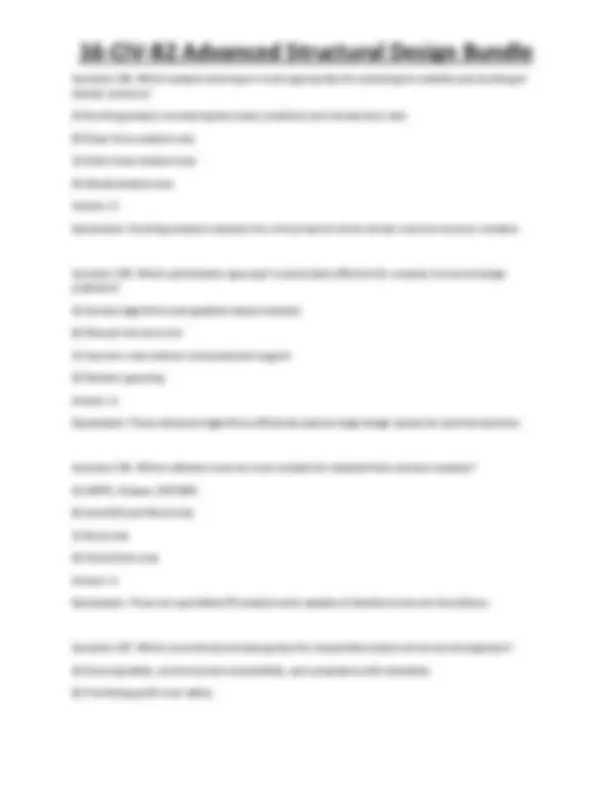 16-CIV-B2 Advanced Structural Design Bundle | Exams Technology | Docsity