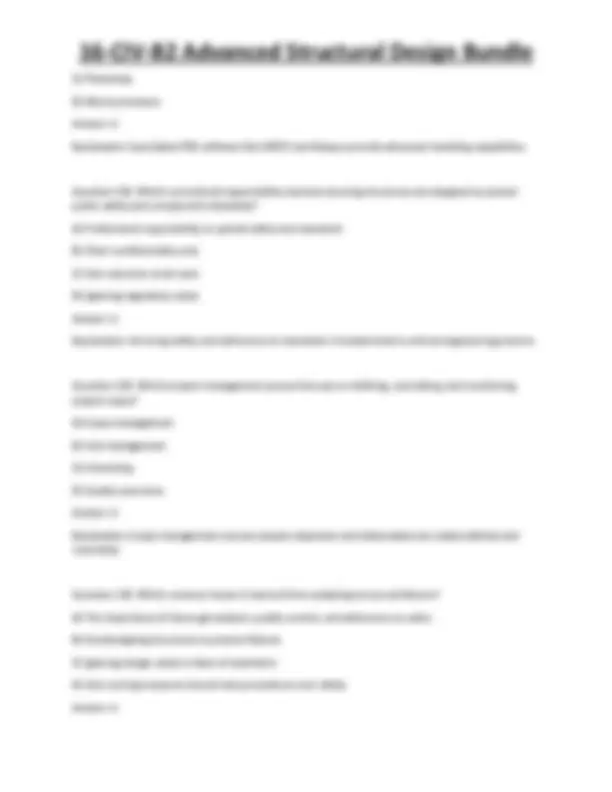 16-CIV-B2 Advanced Structural Design Bundle | Exams Technology | Docsity