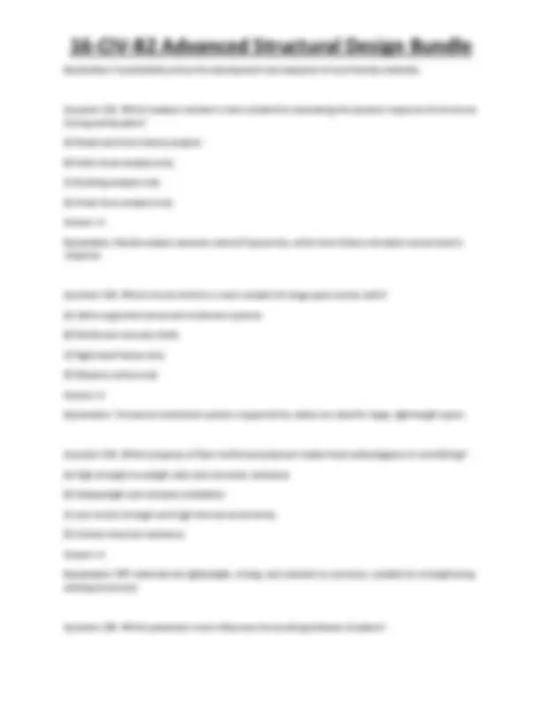 16-CIV-B2 Advanced Structural Design Bundle | Exams Technology | Docsity