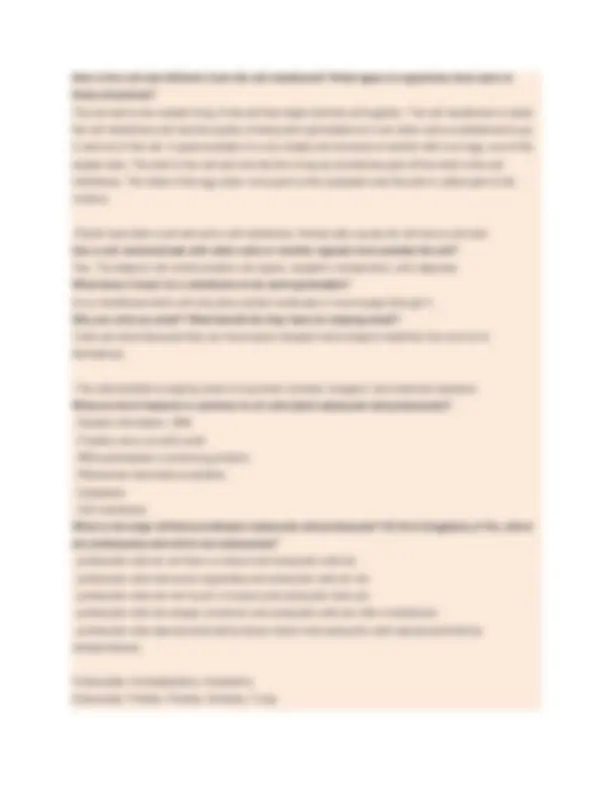 Bio 100 Exam 1 Study Guide: Verified Solutions | Exams Biology | Docsity