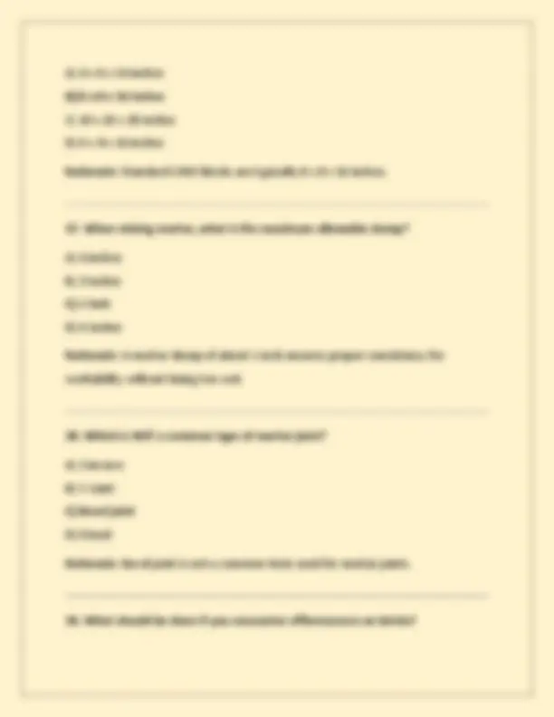 Certified Mason (Bricklayer) Practice Exam 2 QUESTIONS AND CORRECT ...