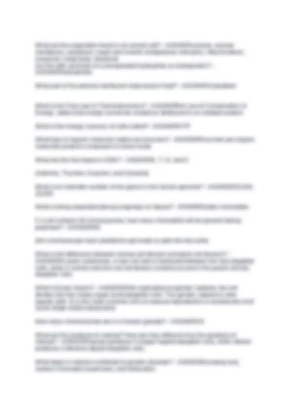 BIOLOGY 100 FINAL EXAM STUDY GUIDE QUESTIONS & ANSWERS 100% SOLVED ...