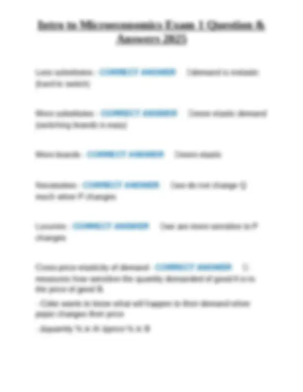 Microeconomics Exam 1 Q&A: Key Concepts and Definitions | Exams Nursing ...