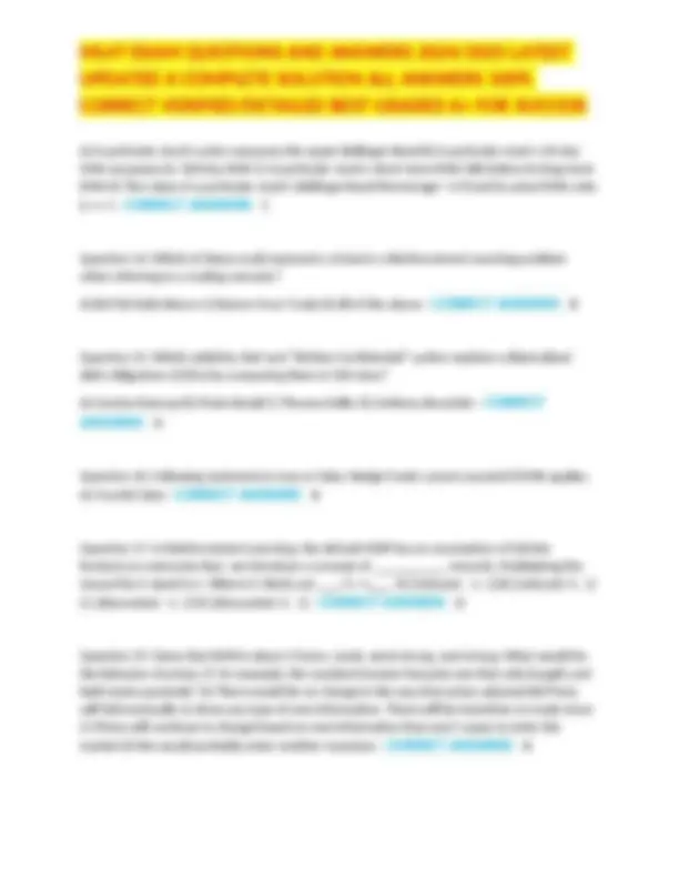 ML4T EXAM QUESTIONS AND ANSWERS 2024/2025 LATEST UPDATED A COMPLETE ...