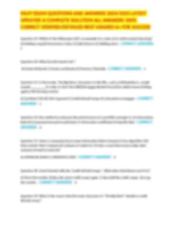 ML4T EXAM QUESTIONS AND ANSWERS 2024/2025 LATEST UPDATED A COMPLETE ...