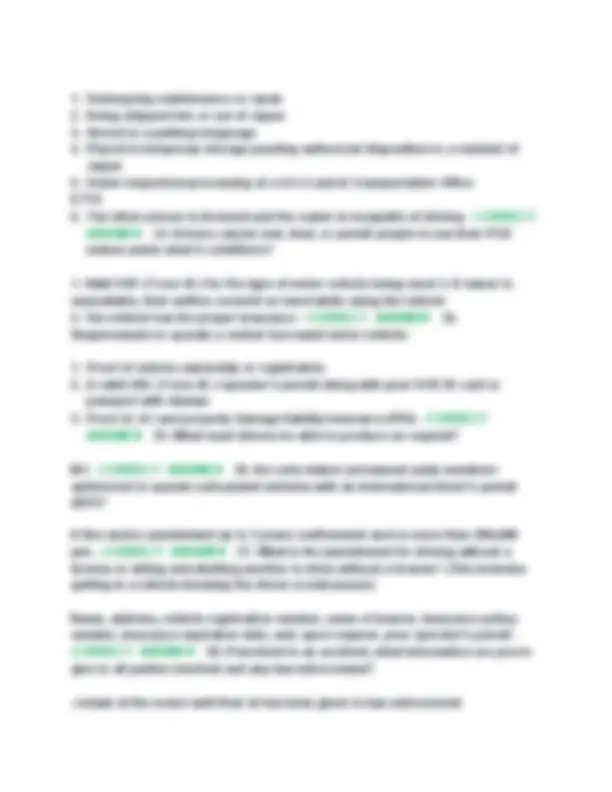 Japanese SOFA Driving Exam: Q A Study Guide 2025 Exams Nursing Docsity