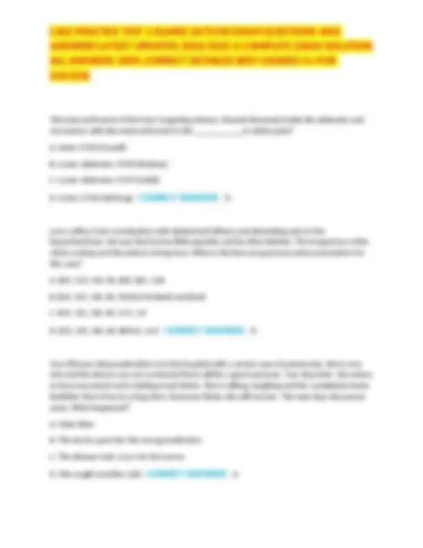 CALE PRACTICE TEST 1 ELAINE (ACTCM) EXAM QUESTIONS AND ANSWERS LATEST