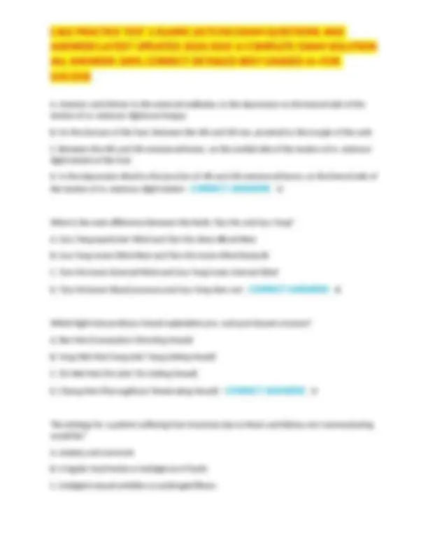 CALE PRACTICE TEST 1 ELAINE (ACTCM) EXAM QUESTIONS AND ANSWERS LATEST