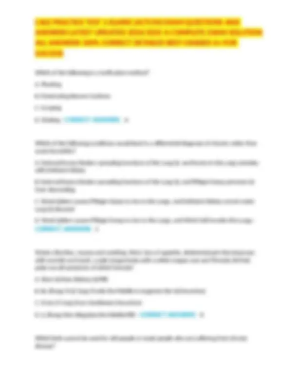 CALE PRACTICE TEST 1 ELAINE (ACTCM) EXAM QUESTIONS AND ANSWERS LATEST