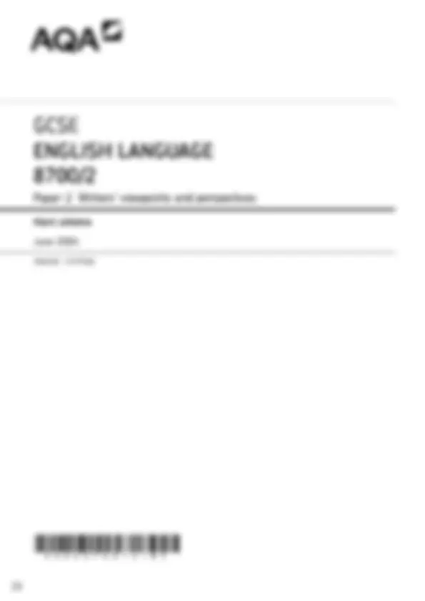 Actual 2024 AQA GCSE ENGLISH LANGUAGE 8700/1 Paper 1 Question Paper ...