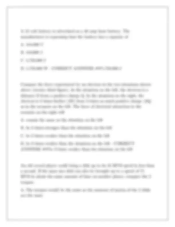 AP Physics 1 Final Exam Questions with Answers | Exams Physics | Docsity
