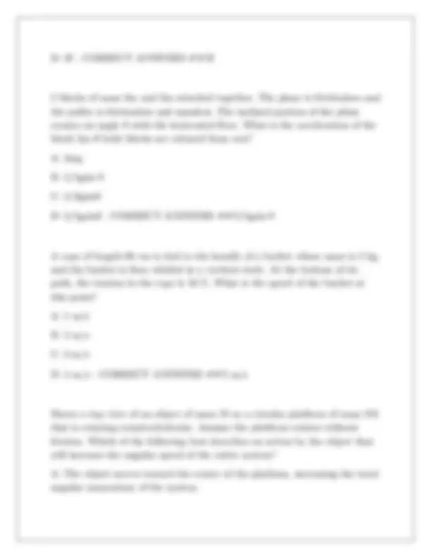 AP Physics 1 Final Exam Questions with Answers | Exams Physics | Docsity