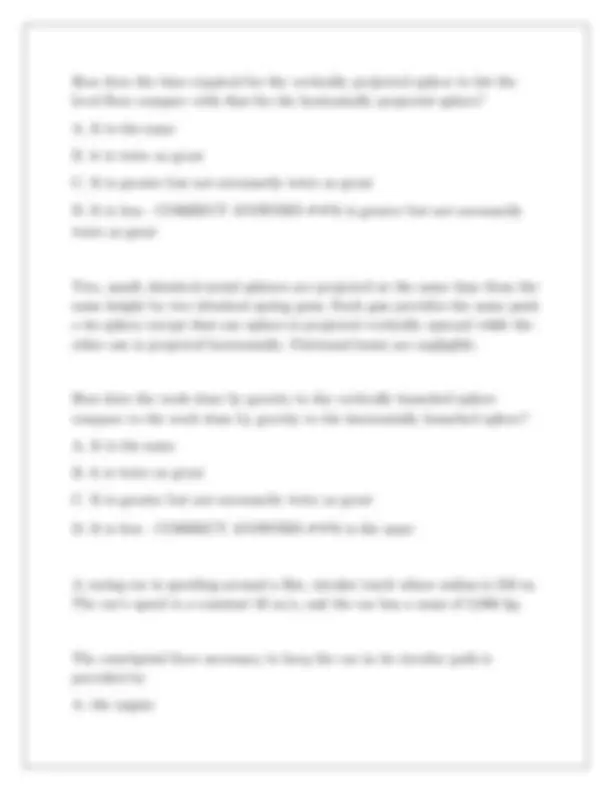 AP Physics 1 Final Exam Questions with Answers | Exams Physics | Docsity