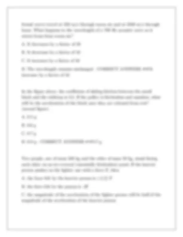 AP Physics 1 Final Exam Questions with Answers | Exams Physics | Docsity
