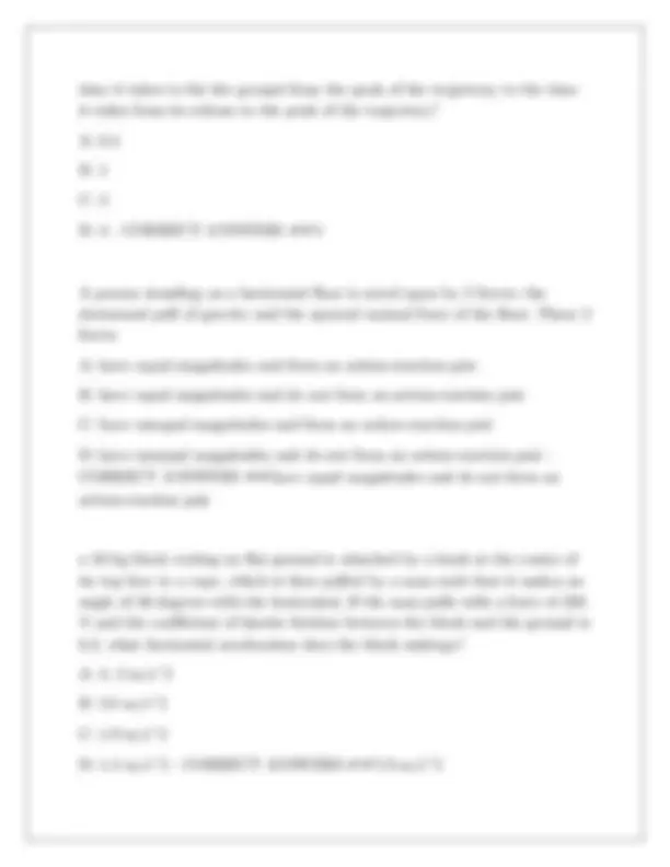 AP Physics 1 Final Exam Questions with Answers | Exams Physics | Docsity