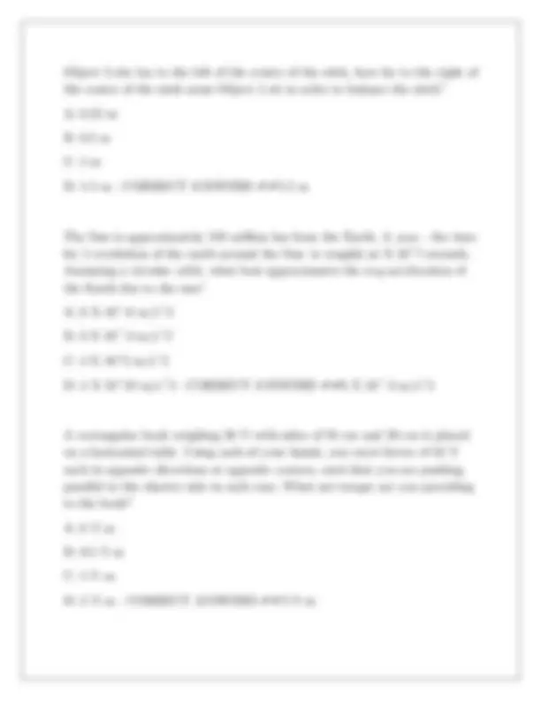 AP Physics 1 Final Exam Questions with Answers | Exams Physics | Docsity