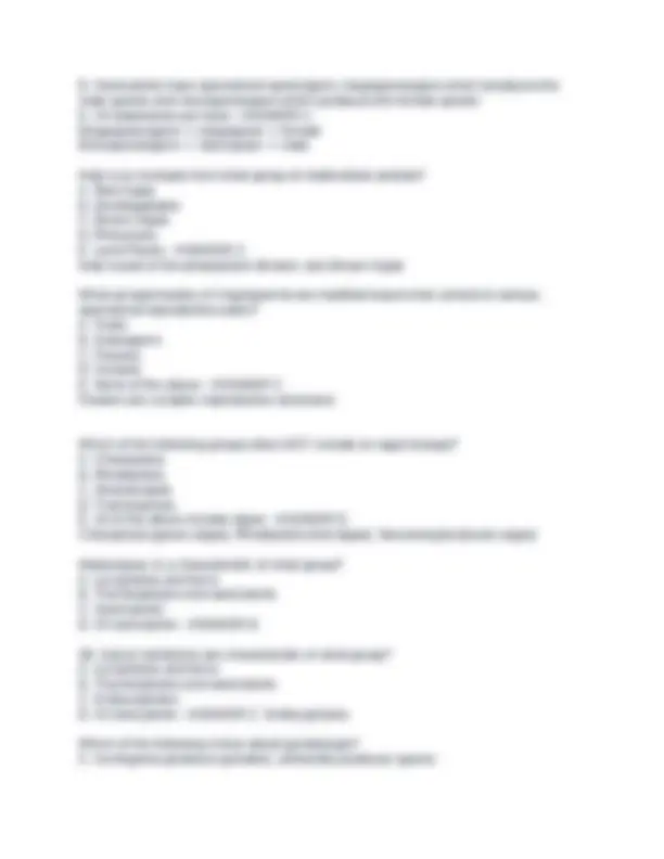 BIO 202 EXAM 2 UNCW CORRECT 100% | Exams Biology | Docsity