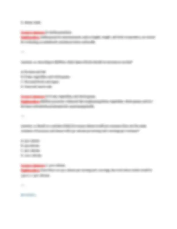 PORTAGE LEARNING BIOD 121 Essentials in Nutrition MODULE 1 to 6 EXAM ...