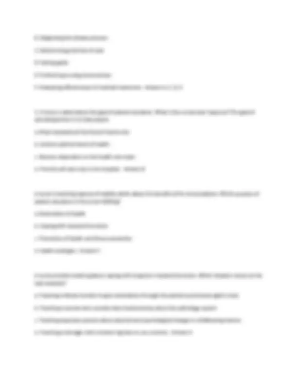 NURN 105 Final Exam Study Guide: Key Nursing Concepts and Definitions ...