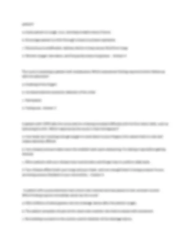 NURN 105 Final Exam Study Guide: Key Nursing Concepts and Definitions ...