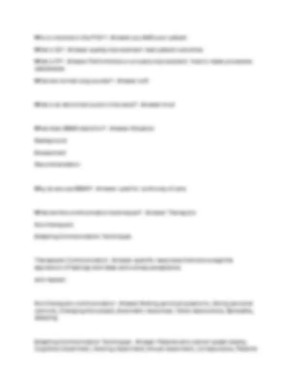 NURN 105 Final Exam Study Guide: Key Nursing Concepts and Definitions ...