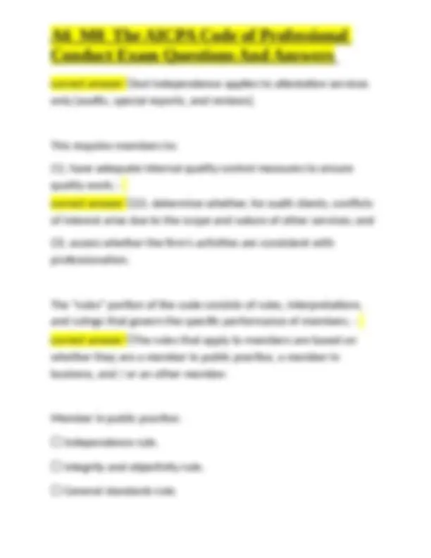 AICPA Code of Professional Conduct: Exam Q&A | Exams Entrepreneurship ...
