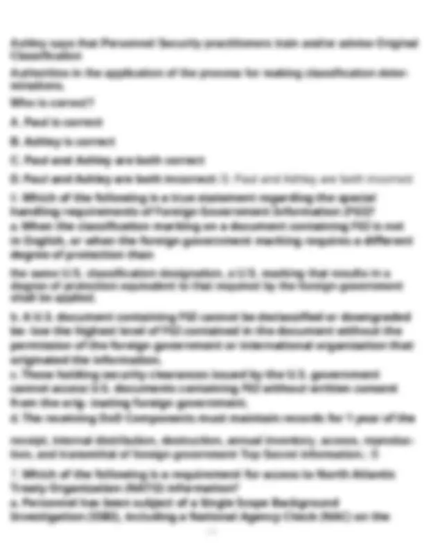Area Program Manager Written Test Security Program Areas Practice Test: Information, Physical, and ...