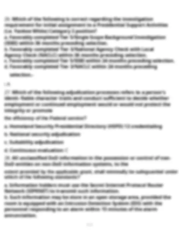 Area Program Manager Written Test Security Program Areas Practice Test: Information, Physical, and ...