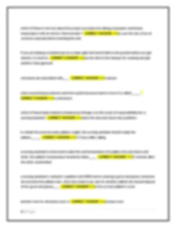 BASIC NURSING SKILLS CNA PRACTICE TEST 2025 STRUCTURED QUESTIONS AND ...