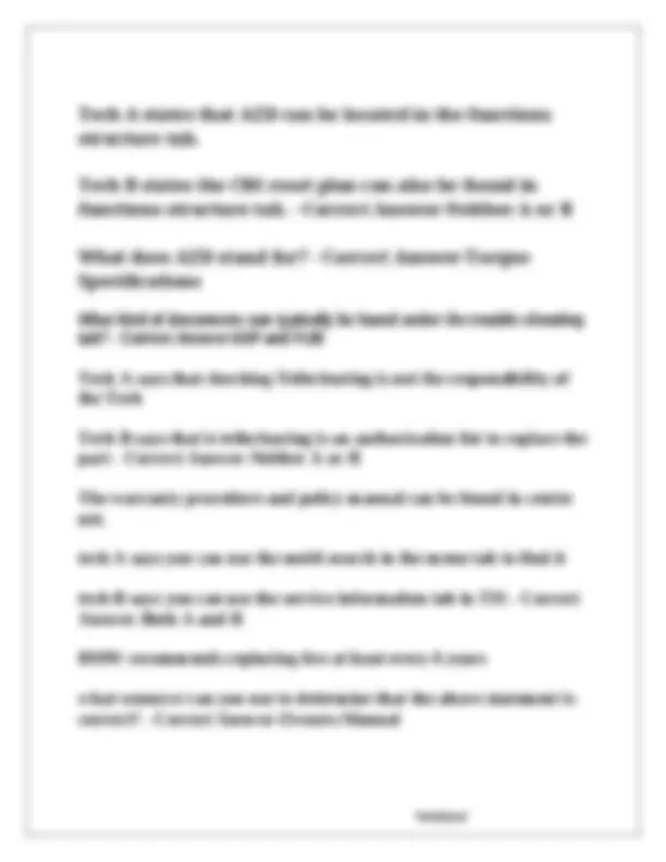 BMW Associate Level ASE Exam Test With 100% Correct And Verified ...