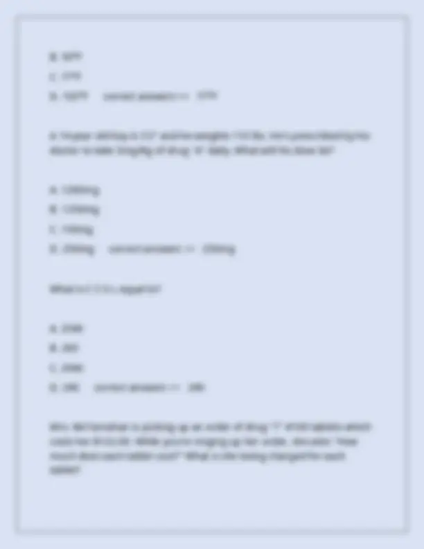 Ptcb Math Test PTCB PRACTICE EXAM (MATH) WITH CORRECT ANSWERS 2025 | Exams Mathematics ...