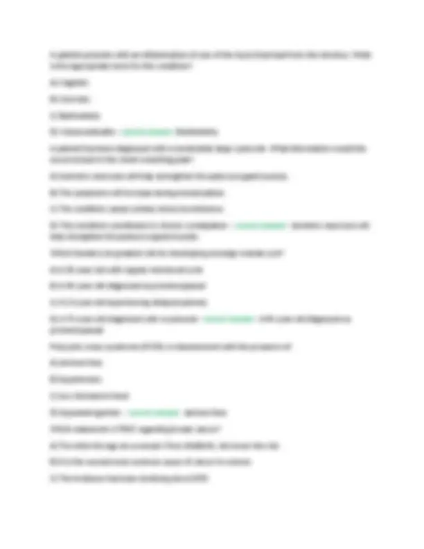 Advanced Pathophysiology : NSG 530 Exam 3 ACTUAL EXAM QUESTIONS WITH ...