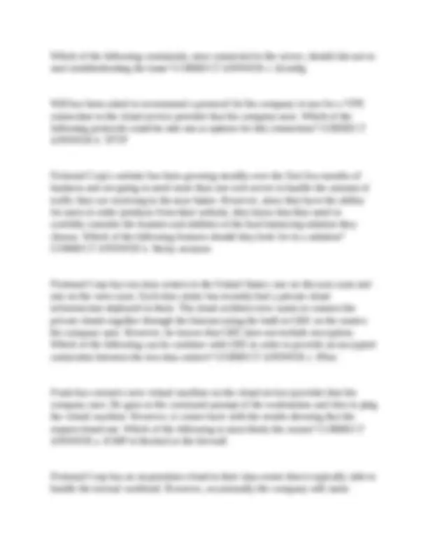 CompTIA Cloud+ Post-Assessment questions with correct answers | Exams ...