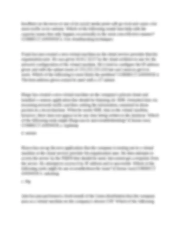 CompTIA Cloud+ Post-Assessment questions with correct answers | Exams ...