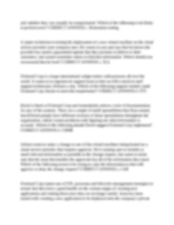 CompTIA Cloud+ Post-Assessment questions with correct answers | Exams ...