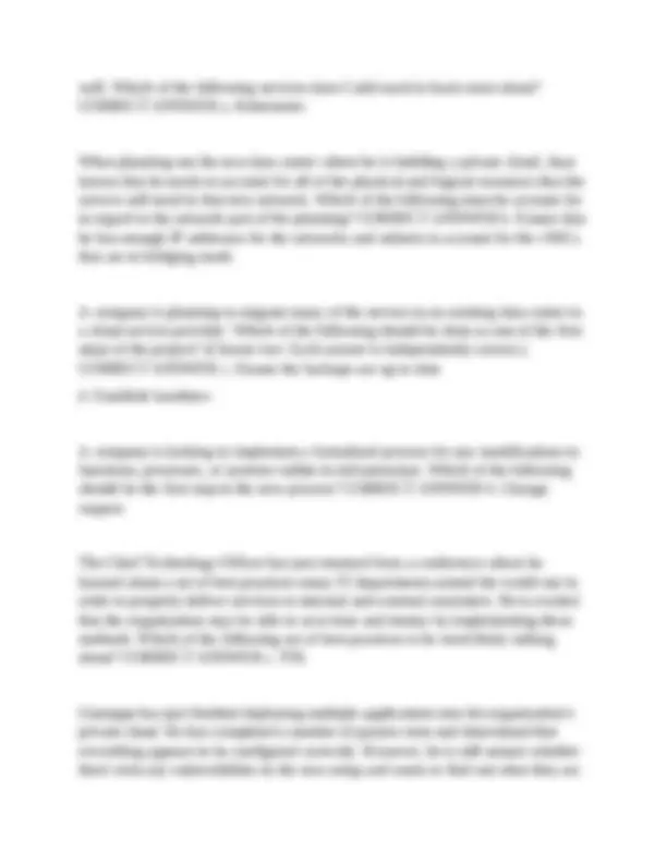 CompTIA Cloud+ Post-Assessment questions with correct answers | Exams ...