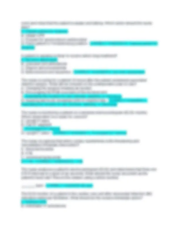 Med Surg 2 Exam 1 Practice Questions and Answers 100% Solved correctly ...