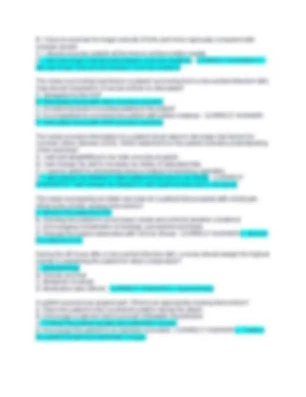 Med Surg 2 Exam 1 Practice Questions and Answers 100% Solved correctly ...