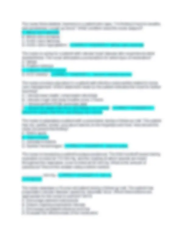 Med Surg 2 Exam 1 Practice Questions and Answers 100% Solved correctly ...