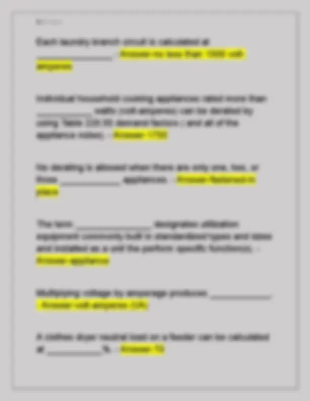Nec Code Questions NATIONAL ELECTRIC CODE FINAL EXAM AND PRACTICE EXAM QUESTIONS 2025 ...