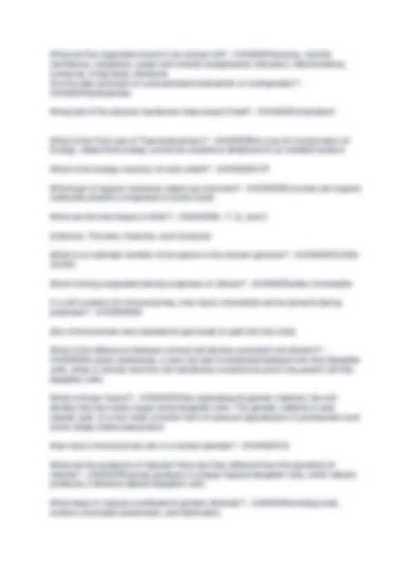 BIOLOGY 100 FINAL EXAM STUDY GUIDE QUESTIONS & ANSWERS 100% SOLVED ...